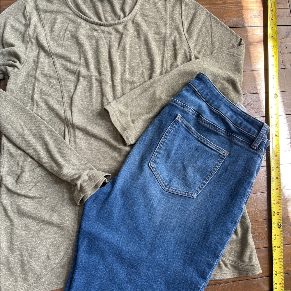 Olive Green Long Sleeve Tunic Top